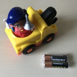 Fisher Price : Little People. Sleepwagen met monteur en geluid. Set 24.