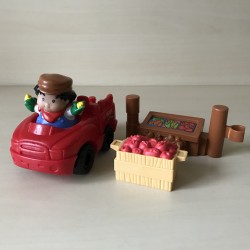 Fisher Price : Little People. Popje met auto en fruit. Set 23.