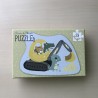 Puzzel: dieren in graafmachine. 29 stukjes