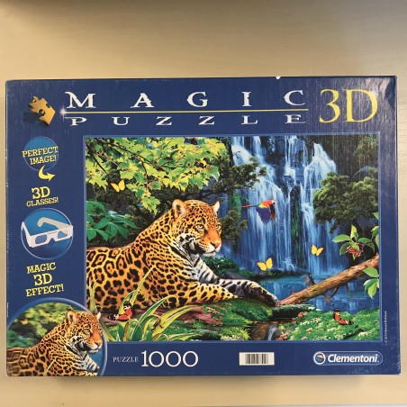Wilde dieren 3D magic puzzel 1000 stukjes - 3D bril