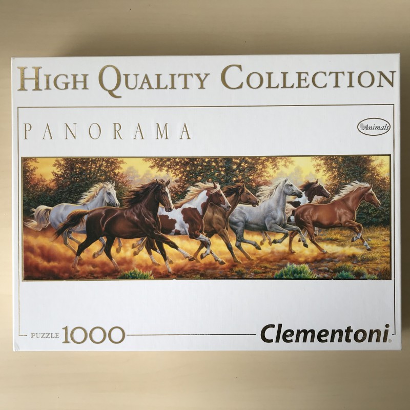 Panoramapuzzel : Paarden. 1000 stukjes.