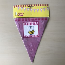 Nijntje : Nieuw. Hoera een meisje. Vlaglijn en feestslinger.