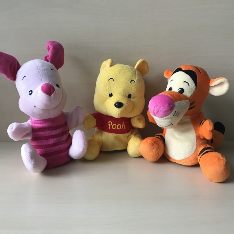 Winnie de Pooh : 3 handpoppen. Poppenkastpoppen.