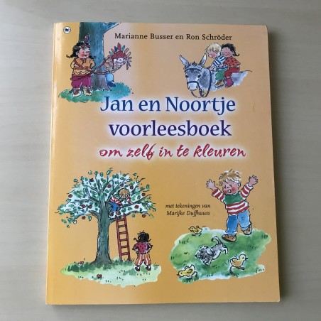 Jan en Noortje voorleesboek om zelf in te kleuren