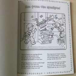 Jan en Noortje voorleesboek om zelf in te kleuren