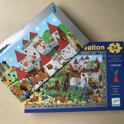 Djeco : Ridderkasteel. Zoek puzzel 54 stukjes