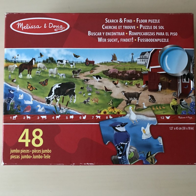 Melissa & Doug. zoeken & vinden. Vloerpuzzel. 48 stukken