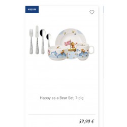 Kinderservies Villeroy & Boch. Ongebruikt. Happy as A bear