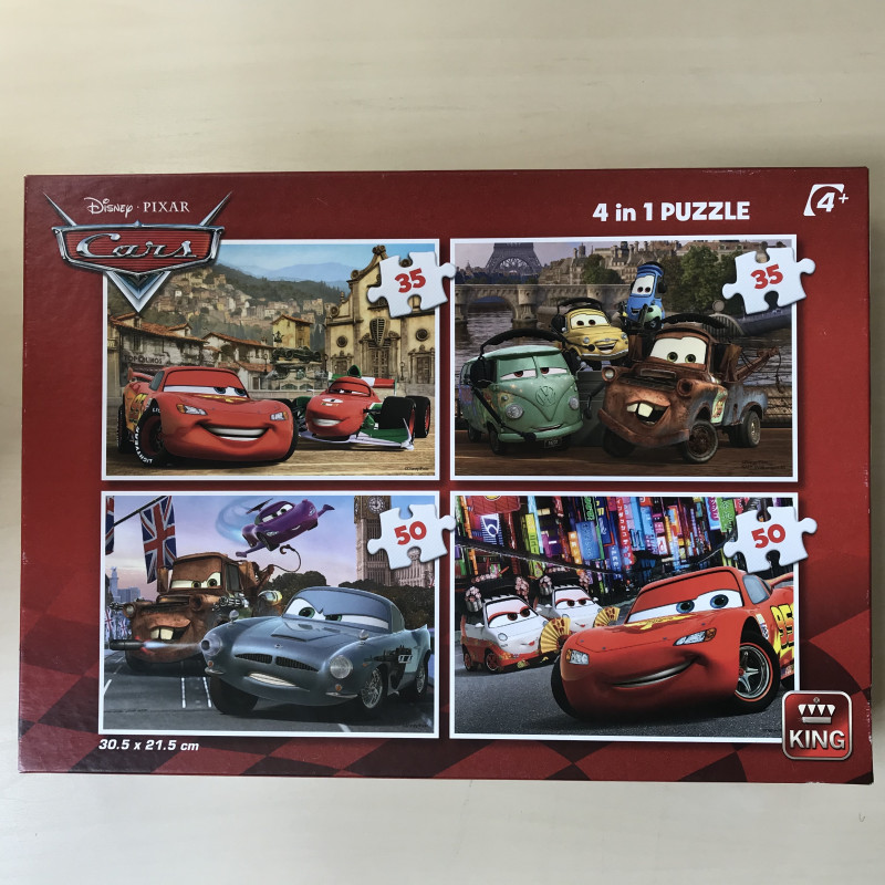 Cars. 4 puzzels. 2 x 35 en 2 x 50 stukjes