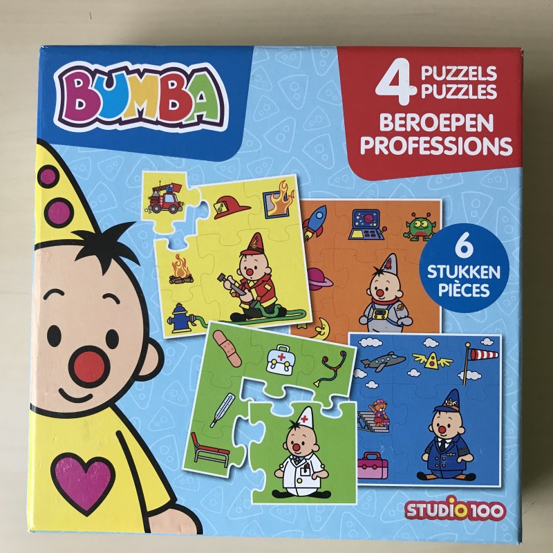 Bumba : 4 Beroepen puzzels. 4, 6, 9, 16 stukken.