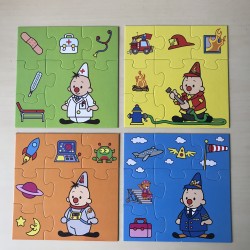 Bumba : 4 Beroepen puzzels. 4, 6, 9, 16 stukken.