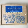 Houten puzzel met 18 sommen