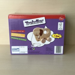 Houten olifant : Schuif- en trekspeelgoed. Ongebruikt.