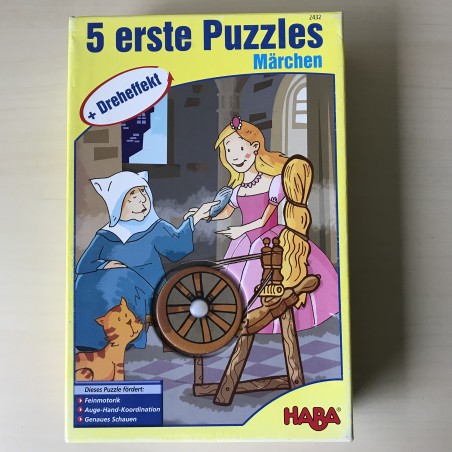 Haba : 5 eerste puzzels met draai-effect. Sprookjes.
