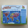 Puzzel de wereld grote puzzel van continenten 37 stukjes