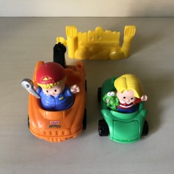 Fisher Price : Little People. Sleepwagen met monteur en  popje. Set 204