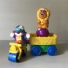 Fisher Price : Little people. Fiets met clown en circusleeuw . Set 197.
