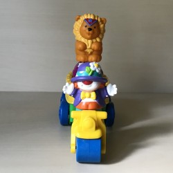 Fisher Price : Little people. Fiets met clown en circusleeuw . Set 197.