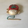 Rijgspel : Lieveheersbeestje. 8 cm. lang.