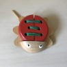 Rijgspel : Lieveheersbeestje. 8 cm. lang.