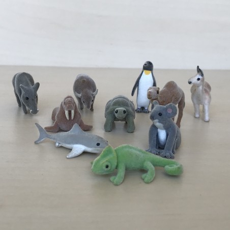 Dieren : Minifiguren. ca. 3 cm. hoog. 10 stuks. Set 7.
