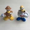 Disney : Pluto en Donald Duck. 6 cm. hoog. Set 4.