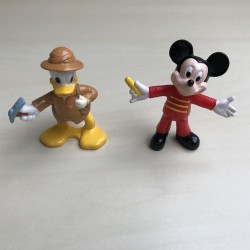 Disney : Mickey Mouse en Donald Duck. 6 cm. hoog. Set 2.