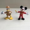 Disney : Mickey Mouse en Donald Duck. 6 cm. hoog. Set 2.