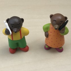 Beren : 2 figuren. Hoogte is 5,5 cm.