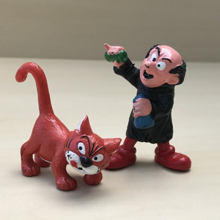 Smurfen : Gargamel. 6 cm. hoog. Set 14.