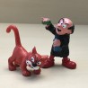 Smurfen : Gargamel. 6 cm. hoog. Set 14.