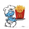 Smurfen : Mc. Donald’s. 5 stuks.  5,5 cm. hoog. Set 19.