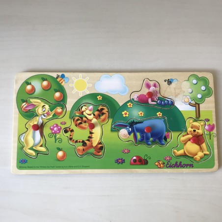 Knopjespuzzel winnie de Pooh met 5 stukjes