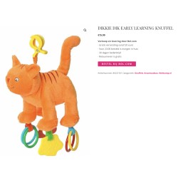 Dikkie Dik : knuffel. Met klem voor maxicosy.