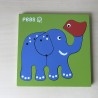 Puzzeltje met 4 stukjes. Olifant