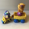 Fisher Price : Little people. Fiets met clown en circusleeuw  . Set 207.