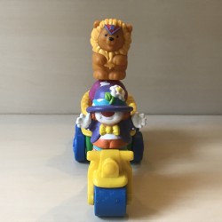 Fisher Price : Little people. Fiets met clown en circusleeuw  . Set 207.