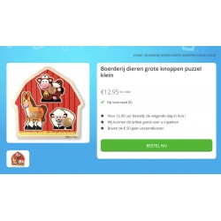 Puzzelplankje Knopjespuzzel : Nieuw. Melissa & Doug. Boerderij met dieren.