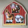 Puzzelplankje Knopjespuzzel : Nieuw. Melissa & Doug. Boerderij met dieren.