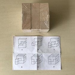 houten puzzels, kubus: Nieuw. Hersenkrakers