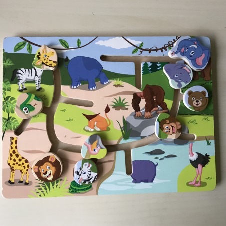 Houten schuifpuzzel.