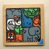 Puzzelplankje Knopjespuzzel : Dieren.