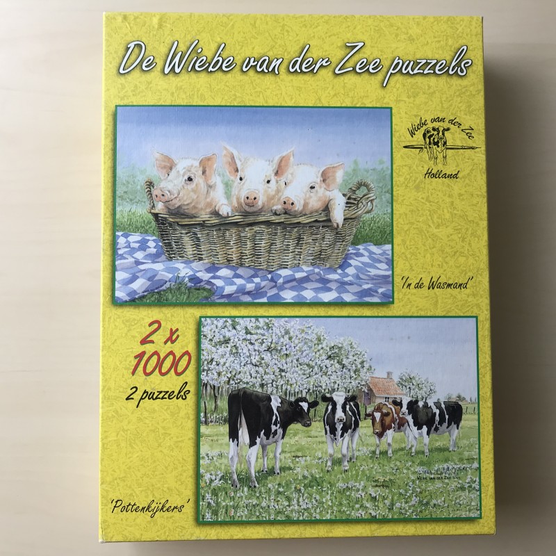Wiebe van der Zee : In de wasmand en Pottenkijkers. 2 x 1000 stukjes.