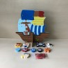 Houten Piraten rijgplankje met 2 veters.