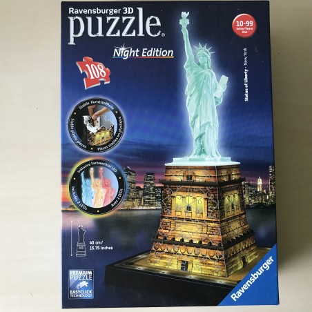 3D puzzel Vrijheidsbeeld met verlichting. 216 stukjes