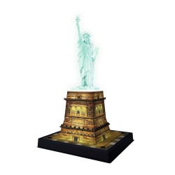 3D puzzel Vrijheidsbeeld met verlichting. 216 stukjes