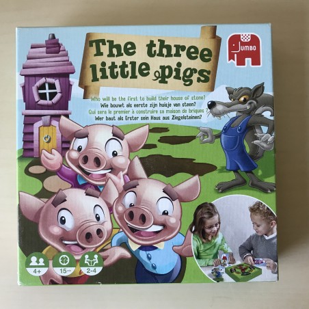 The three little pigs. Wie bouwt als eerste zijn huisje van steen?