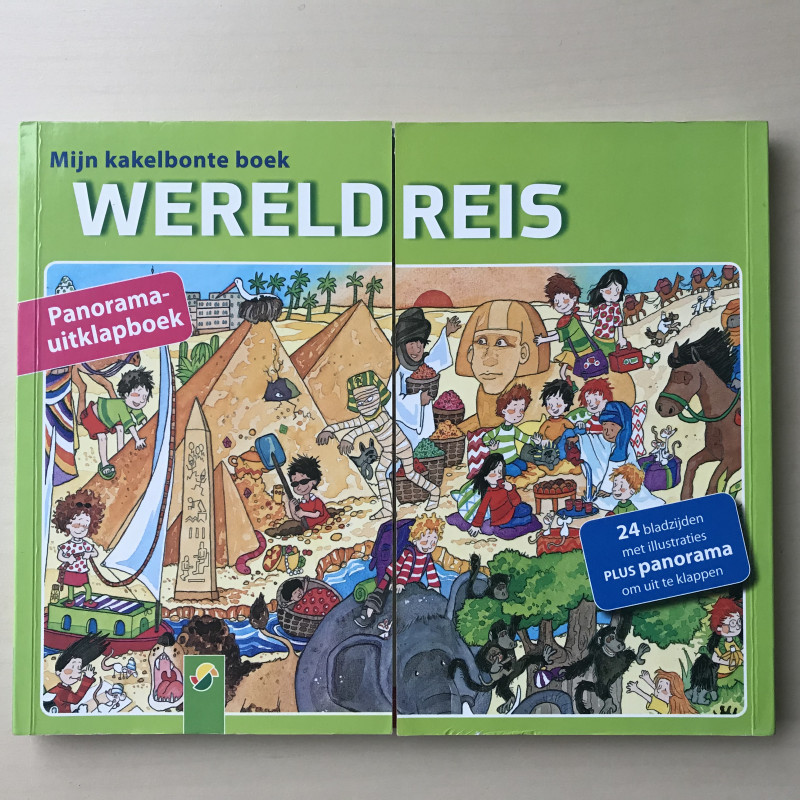 Mijn kakelbonte boek : Wereldreis panorama uitklapboek