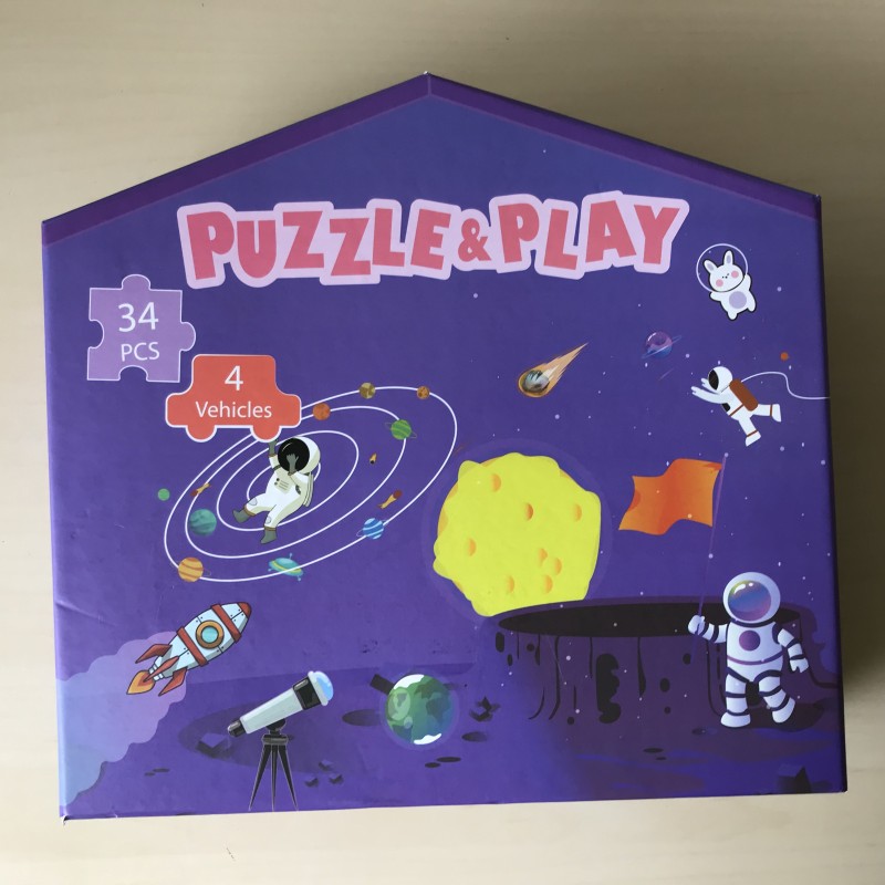 Puzzle & play. Ruimtevaart en onderwater. 34 stukjes