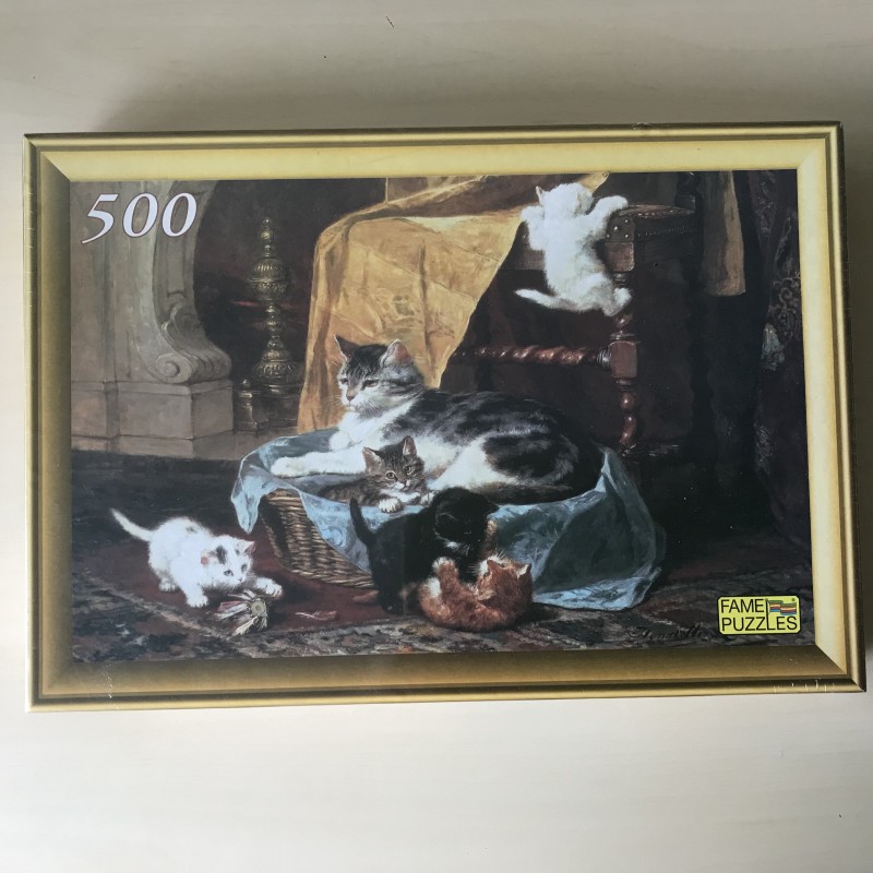 Nostalgische afbeelding van poezen : Nieuw.  500 stukjes